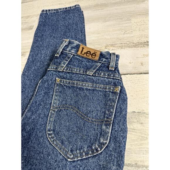 Lee Denim - Vintage 90s Lee Jeans Women's Size 6 High Waist Mom Tapered Denim *See Meas
